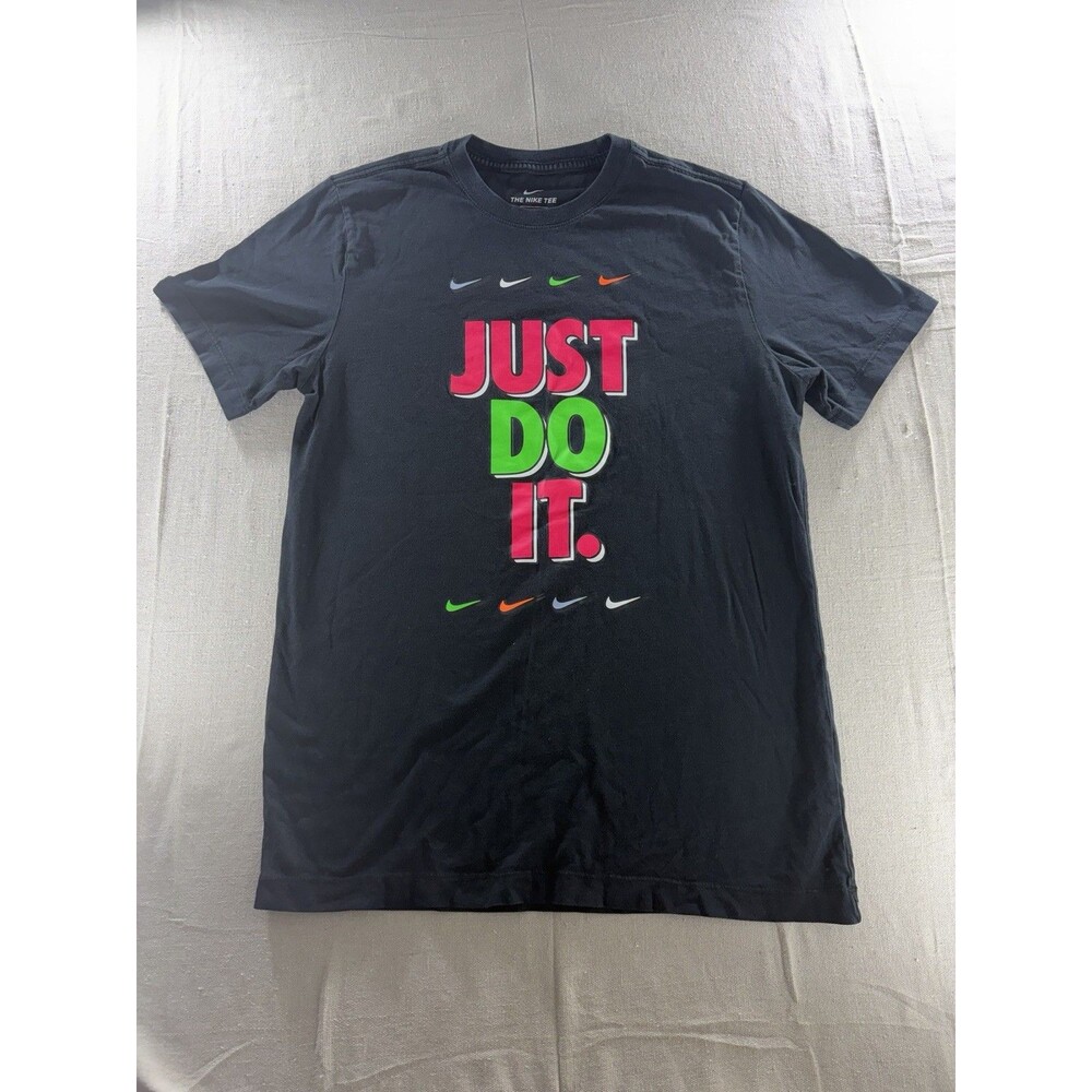 Nike Men's Sportswear DNA Just Do It Bright Swoosh Tee Black - Size M DD1248-010